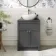 Milos Slate Grey Vanity with Oval Basin 600mm - Brushed Handles