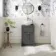Milos Slate Grey Vanity with Mesa Basin 500mm - Chrome Handles