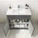 Milos Slate Grey Basin Vanity 800mm - Chrome Handles