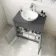 Milos Slate Grey Vanity with Oval Basin 800mm - Chrome Handles