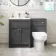 Milos Slate Grey Combination Vanity Basin and Miami Toilet 1100mm - Chrome Handles