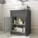 Milos Slate Grey Vanity with Oval Basin 600mm - Traditional Handles