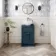 Milos Navy Blue Vanity with Mesa Basin 500mm- Brushed Handles
