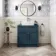 Milos Navy Blue Vanity with Troy Basin 800mm - Brushed Handles