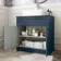 Milos Navy Blue Vanity with Troy Basin 800mm - Chrome Handles