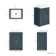 Milos Navy Blue Vanity with Troy Basin 600mm - Traditional Handles