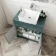Milos Mystic Green Vanity with Troy Basin 800mm - Brushed Handles