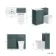 Milos Mystic Green Combination Vanity Basin and Houston Toilet 1000mm - Chrome Handles