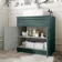 Milos Mystic Green Vanity with Troy Basin 800mm - Traditional Handles