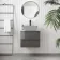Corsica Tungsten Grey Wall Hung Drawer Vanity with Marble Top 600mm - Excludes Counter Top Basin
