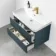 Corsica Inky Blue Wall Hung Basin Drawer Vanity 800mm
