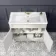 Lucia Chalk White Basin Vanity 1030mm - Brushed Brass Accents
