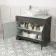 Lucia Graphite Grey Vanity with Marble Top & Round Counter Top Basin 1030mm