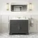 Lucia Graphite Grey Basin Vanity 1030mm - Brass Knurled Handles