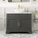 Lucia Graphite Grey Vanity with Marble Top & Oval Counter Top Basin 1030mm - Brass Knurled Handles