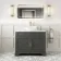 Lucia Graphite Grey Vanity with Marble Top & Oval Counter Top Basin 1030mm - Brass Knurled Handles