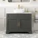 Lucia Graphite Grey Vanity with Marble Top & Curved Counter Top Basin 1030mm - Brass Knurled Handles
