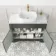 Lucia Graphite Grey Vanity with Marble Top & Curved Counter Top Basin 1030mm - Brass Knurled Handles