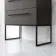Elba Graphite Grey Wall Hung Basin Drawer Vanity 800mm with Matt Black Stand