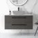 Elba Graphite Grey Wall Hung Drawer Vanity 1000mm Excludes Counter Top Basin - Black Accents