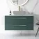 Elba Midnight Green Wall Hung Drawer Vanity 1000mm (No Basin) - Brushed Brass Accents