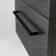 Elba Charcoal Elm Wall Hung Basin Drawer Vanity 600mm with Matt Black Stand