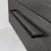Elba Charcoal Elm Wall Hung Vanity Marble Top & Curved Counter Top Basin 1000mm - Black Accents