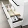 Elba Gloss White Wall Hung Basin Drawer Vanity 800mm with Matt Black Stand