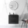 Elba Matt Black Wall Hung Basin Drawer Vanity 600mm