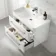 Omaha Gloss White Wall Hung Basin Drawer Vanity 800mm