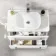 Omaha Gloss White Wall Hung Drawer Vanity with Marble Top & Curved Counter Top Basin 800mm