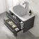 Omaha Slate Grey Wall Hung Drawer Vanity with Marble Top 800mm - Excludes Counter Top Basin