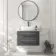 Omaha Slate Grey Wall Hung Drawer Vanity with Marble Top & Curved Counter Top Basin 800mm