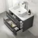 Omaha Slate Grey Wall Hung Drawer Vanity with Marble Top & Marin Basin 800mm