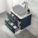 Omaha Navy Blue Wall Hung Drawer Vanity with Marble Top 600mm - Excludes Counter Top Basin
