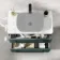 Omaha Mystic Green Wall Hung Drawer Vanity Marble Top 800mm (No Basin) - Black Accents