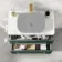 Omaha Mystic Green Wall Hung Drawer Vanity Marble Top 800mm (No Basin) - Brushed Brass Accents
