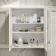 Chalk White Wall Hung Mirror Cabinet 700x600mm