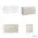 Crete Fluted Linen White Wall Hung Drawer Vanity with Marble Top 1000mm - Excludes Counter Top Basin