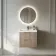 Crete Fluted Apex Oak Wall Hung Basin Drawer Vanity 600mm
