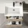 Crete Fluted Apex Oak Wall Hung Basin Drawer Vanity 600mm