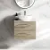 Elba Dawn Oak Wall Hung Drawer Vanity with Marble Top & Oval Counter Top Basin 600mm