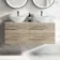 Elba Dawn Oak Double Wall Hung Drawer Vanity with Marble Top & Oval Basin 1200mm