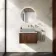 Malta Fluted Black Walnut Wall Hung Drawer Vanity with Marble Top 600mm - Excludes Counter Top Basin