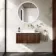Malta Fluted Black Walnut Wall Hung Drawer Vanity with Marble Top & Cody Basin 800mm