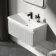 Malta Fluted Coastal White Wall Hung Basin Drawer Vanity 800mm