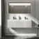Malta Fluted Coastal White Wall Hung Double Basin Drawer Vanity 1200mm