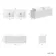Malta Fluted Coastal White Double Wall Hung Drawer Vanity with Marble Top & Cody Basin 1200mm