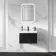 Malta Fluted Matt Black Wall Hung Basin Drawer Vanity 600mm
