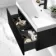 Malta Fluted Matt Black Wall Hung Basin Drawer Vanity 800mm